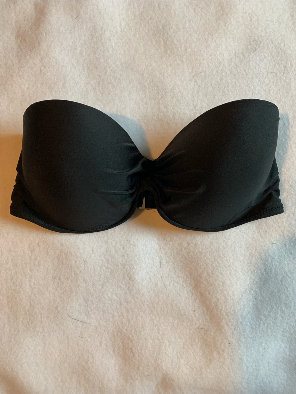 Strapless Black Bandeau Bikini Top H2Oh! Size Medium swimwear